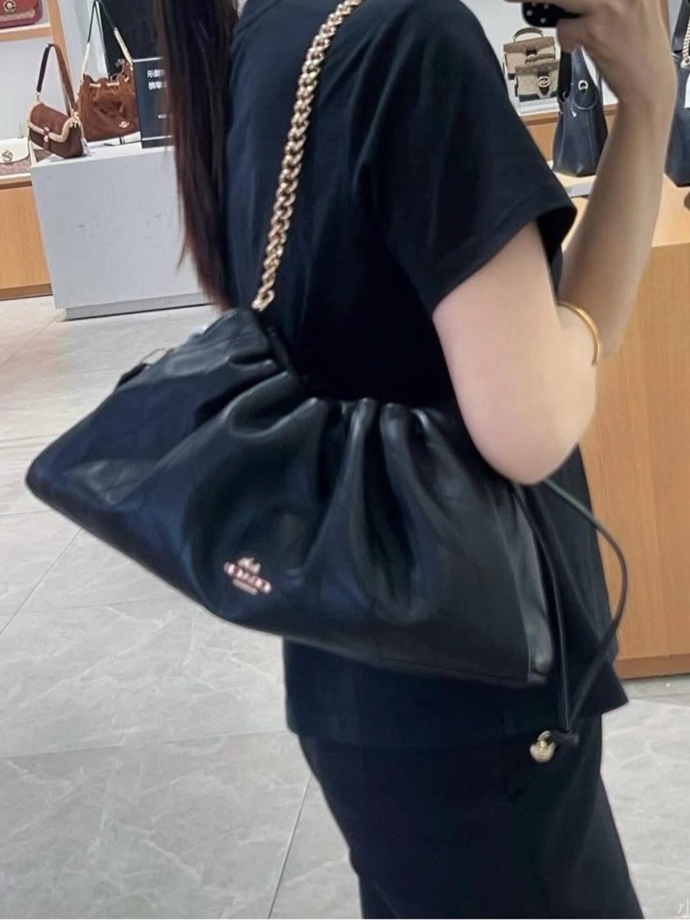 NWT Coach large Faye Shoulder Bag With Quilting CCZ58 with long strap crossbody